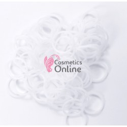 Elastice pentru codite de par, set 70 bucati RT Albe